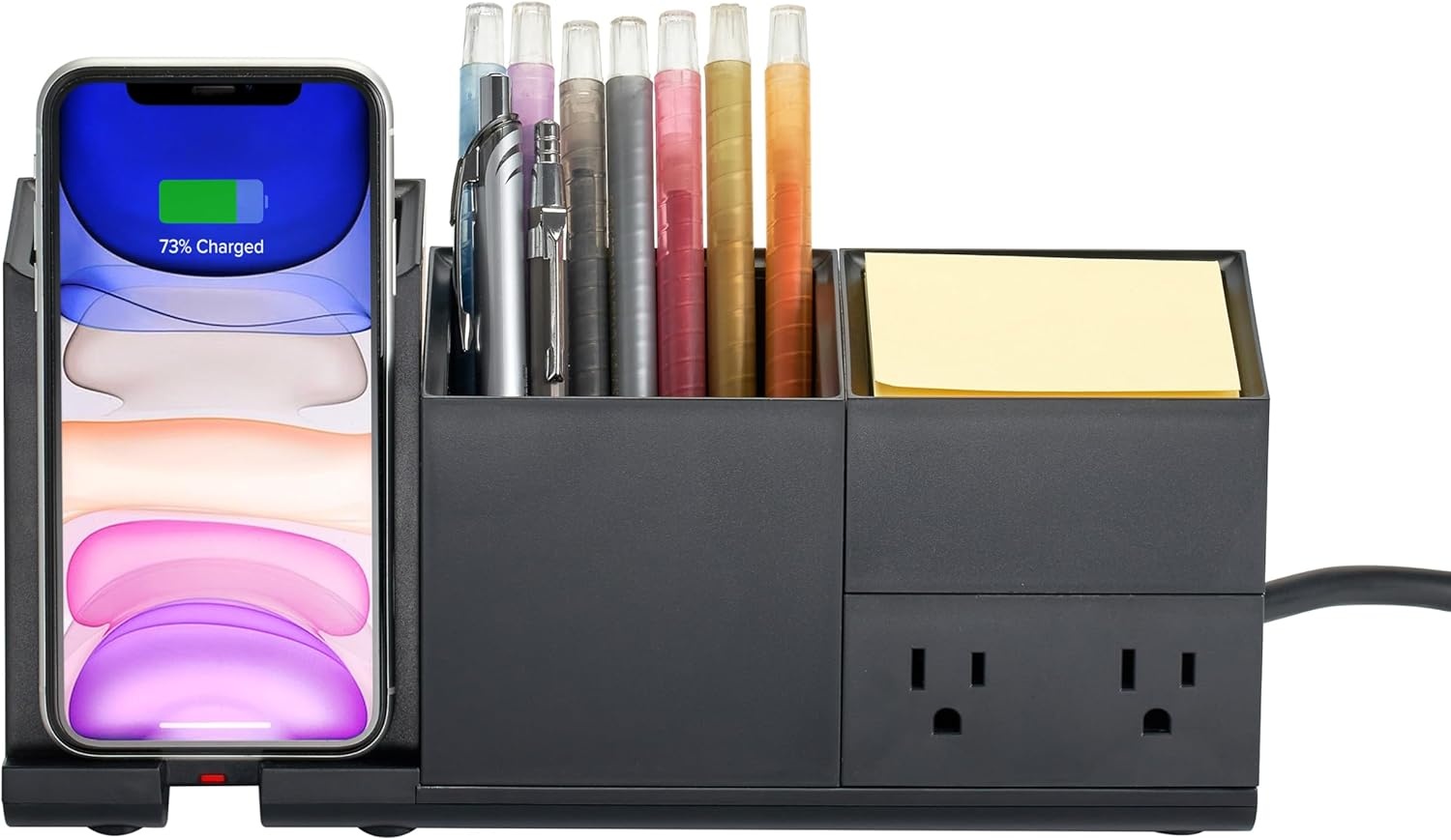 image:imageBostitch Konnect Qi Certified Wireless Charging Desk Accessory Kit with Pencil CupsBlack