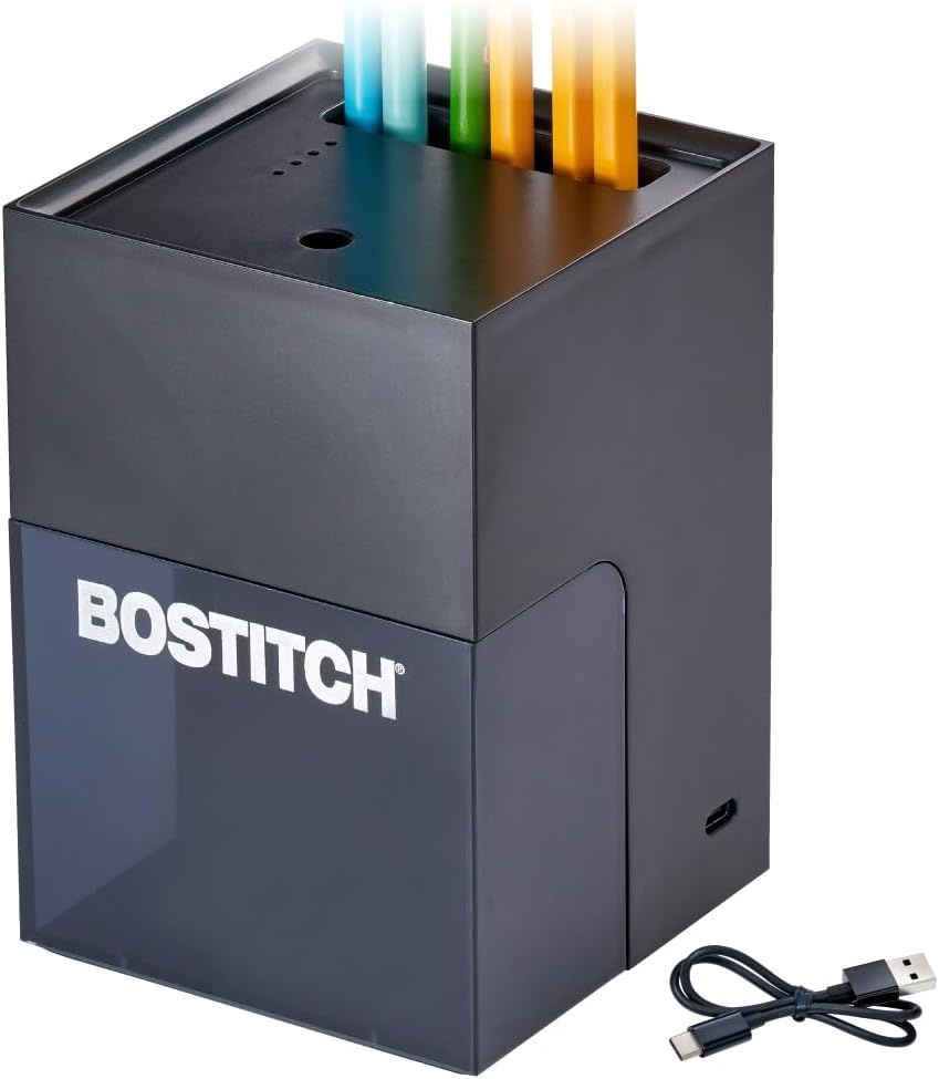 image:imageBostitch Konnect Rechargeable Battery Pencil Sharpener for KT2 Desk Organizer No2Colored Pencils BlackBlack
