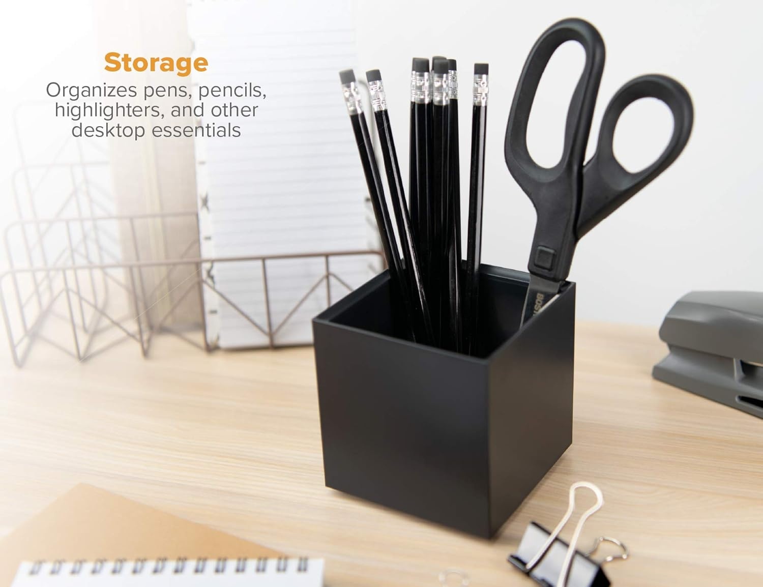 image:imageBostitch Office Konnect Pencil Cup Desk Organizer Pen Cup 2Pack BlackBlack