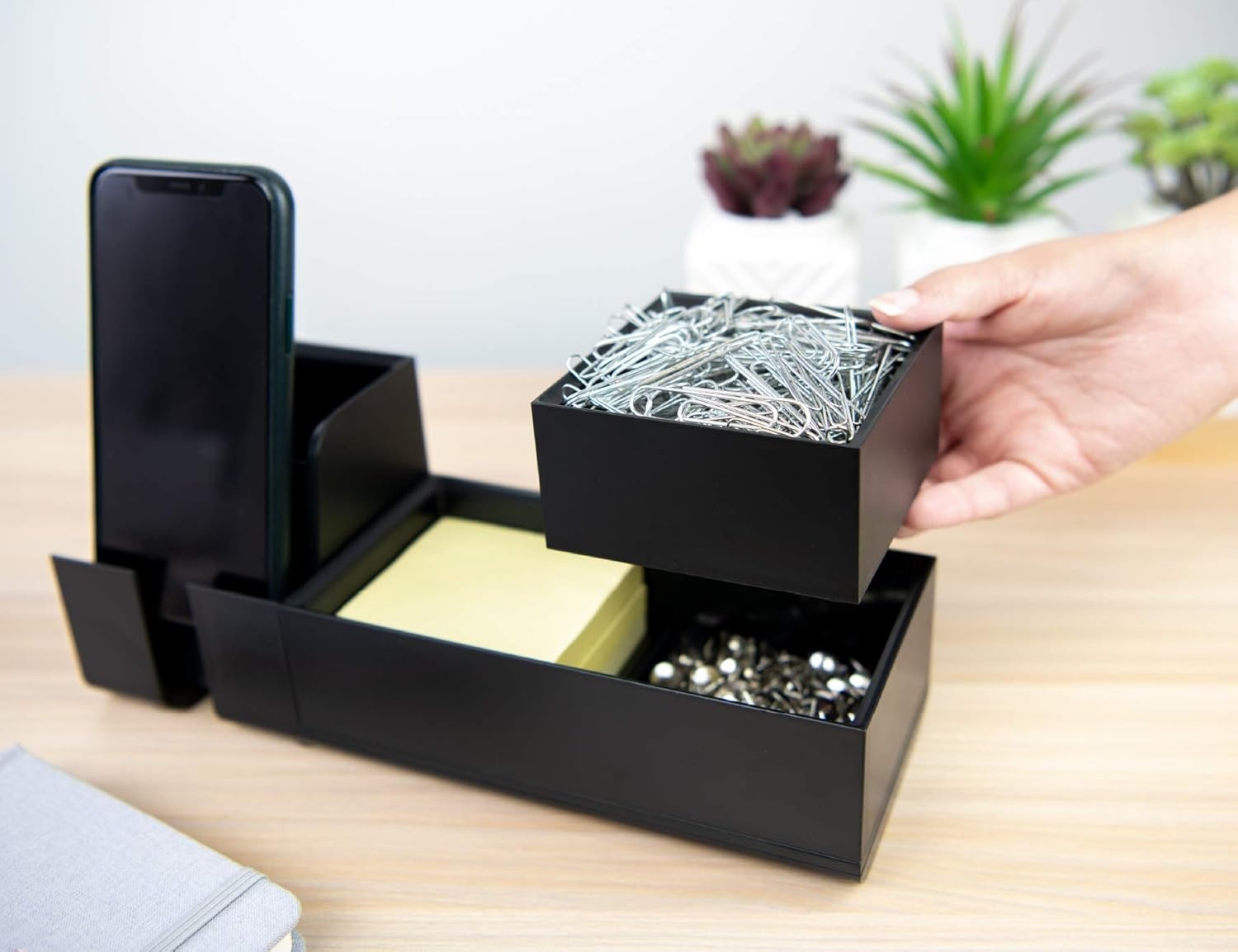 image:imageBostitch Office Konnect Pencil Cup Desk Organizer Pen Cup 2Pack BlackBlack