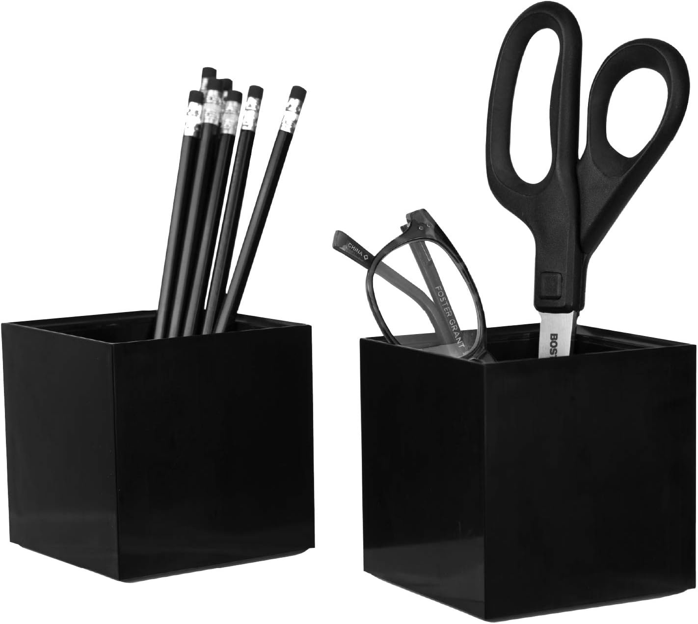 image:imageBostitch Office Konnect Pencil Cup Desk Organizer Pen Cup 2Pack BlackBlack