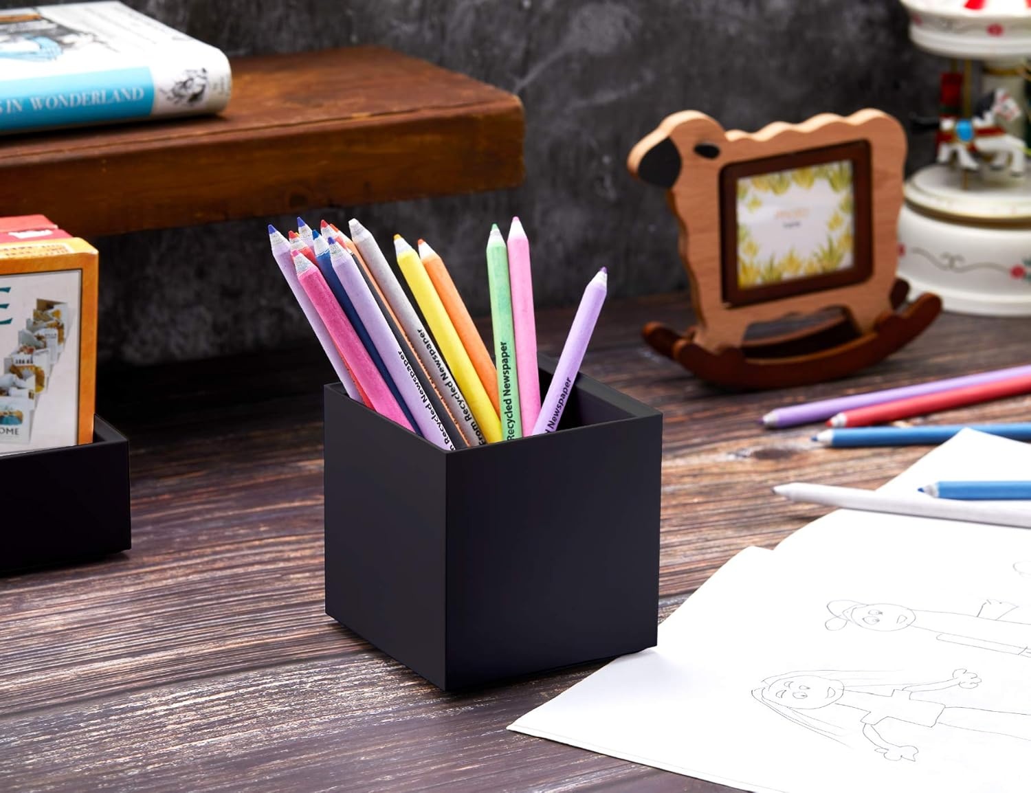 image:imageBostitch Office Konnect Pencil Cup Desk Organizer Pen Cup 2Pack BlackBlack