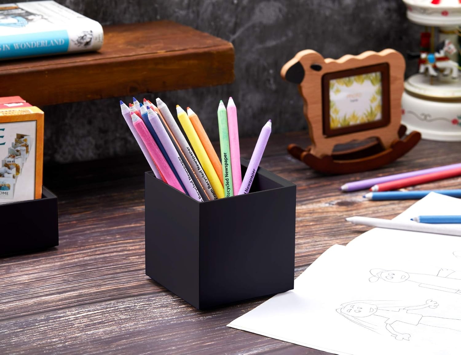 image:imageBostitch Office Konnect Pencil Cup Desk Organizer Pen Cup 2Pack BlackBlack
