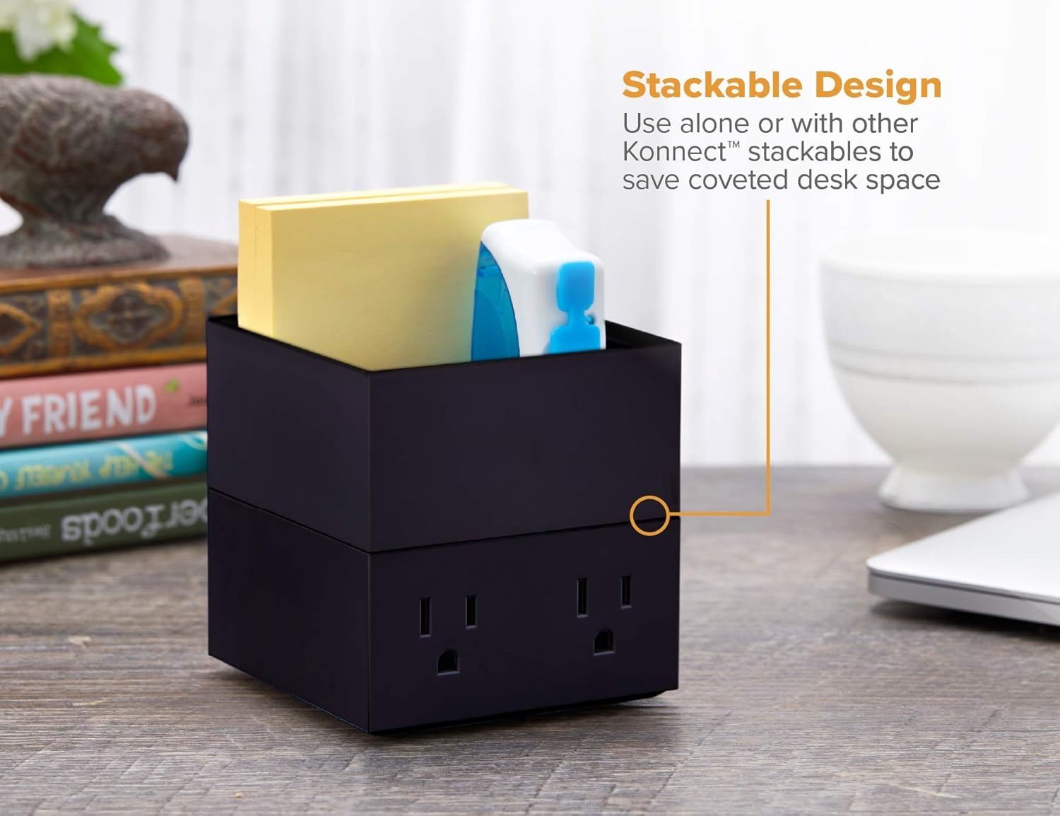 image:imageBostitch Office Konnect Pencil Cup Desk Organizer Pen Cup 2Pack BlackBlack