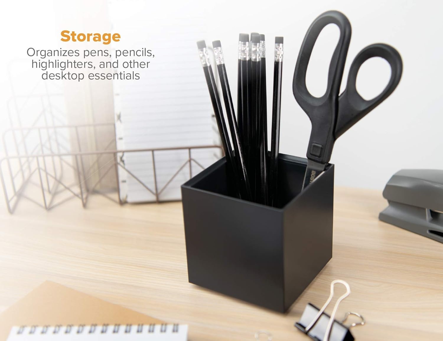 image:imageBostitch Office Konnect Pencil Cup Desk Organizer Pen Cup 2Pack BlackBlack