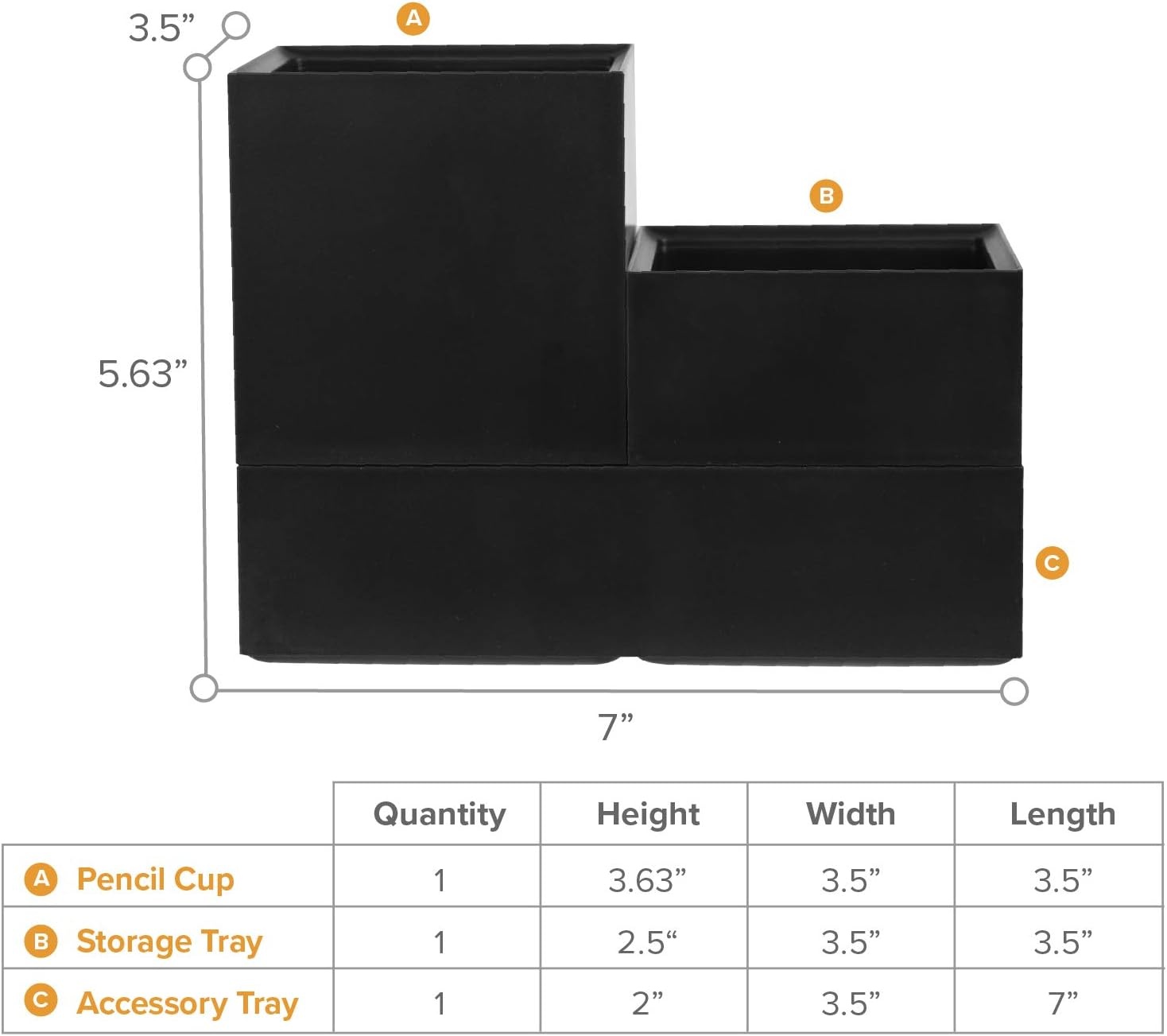image:imageBostitch Office Konnect Pencil Cup Desk Organizer Pen Cup 2Pack BlackBlack