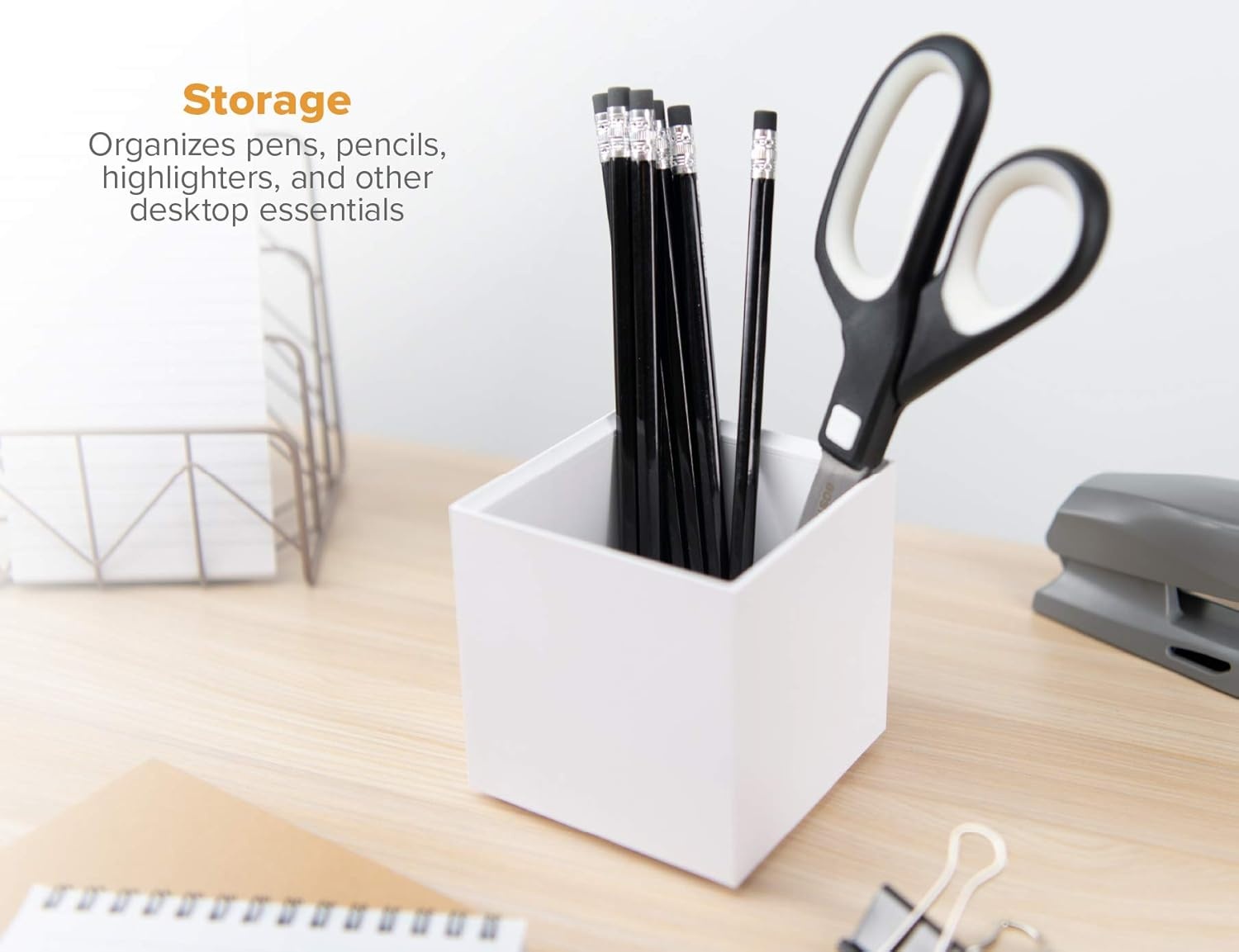 image:imageBostitch Office Konnect Pencil Cup Desk Organizer Pen Cup 2Pack BlackWhite