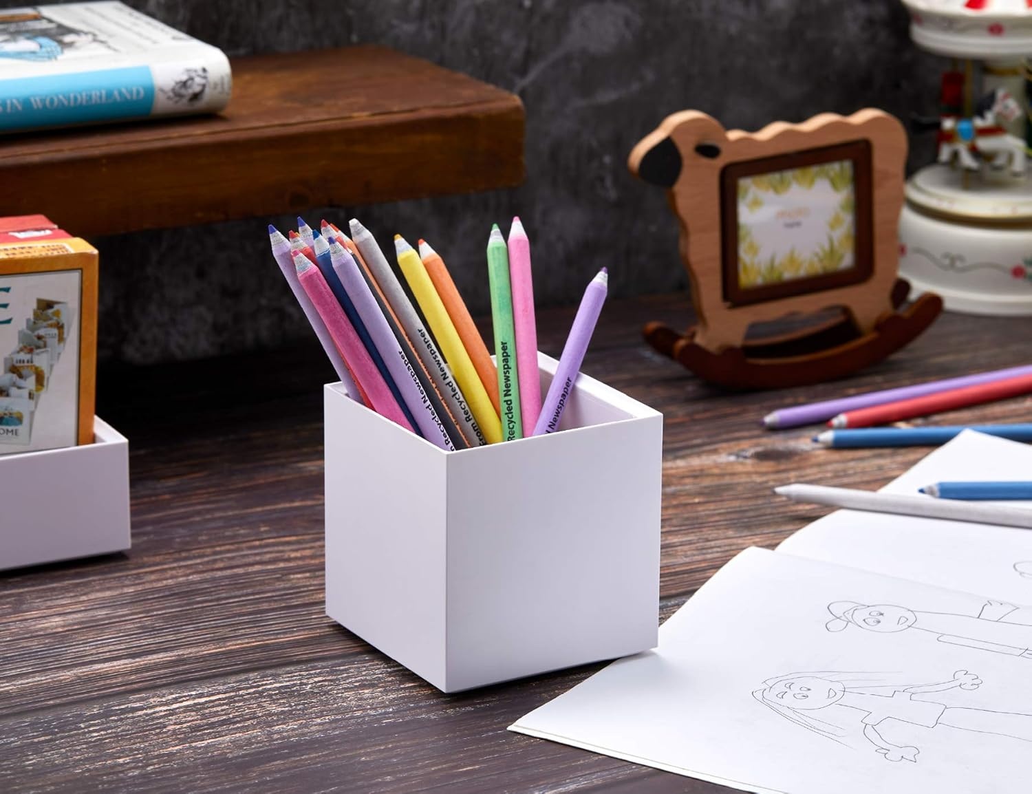 image:imageBostitch Office Konnect Pencil Cup Desk Organizer Pen Cup 2Pack BlackWhite