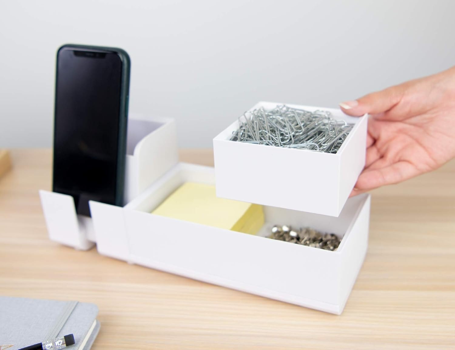 image:imageBostitch Office Konnect Pencil Cup Desk Organizer Pen Cup 2Pack BlackWhite