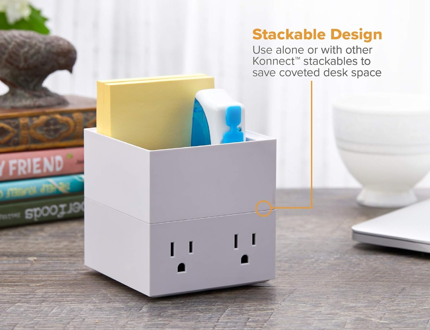 image:imageBostitch Office Konnect Pencil Cup Desk Organizer Pen Cup 2Pack BlackWhite