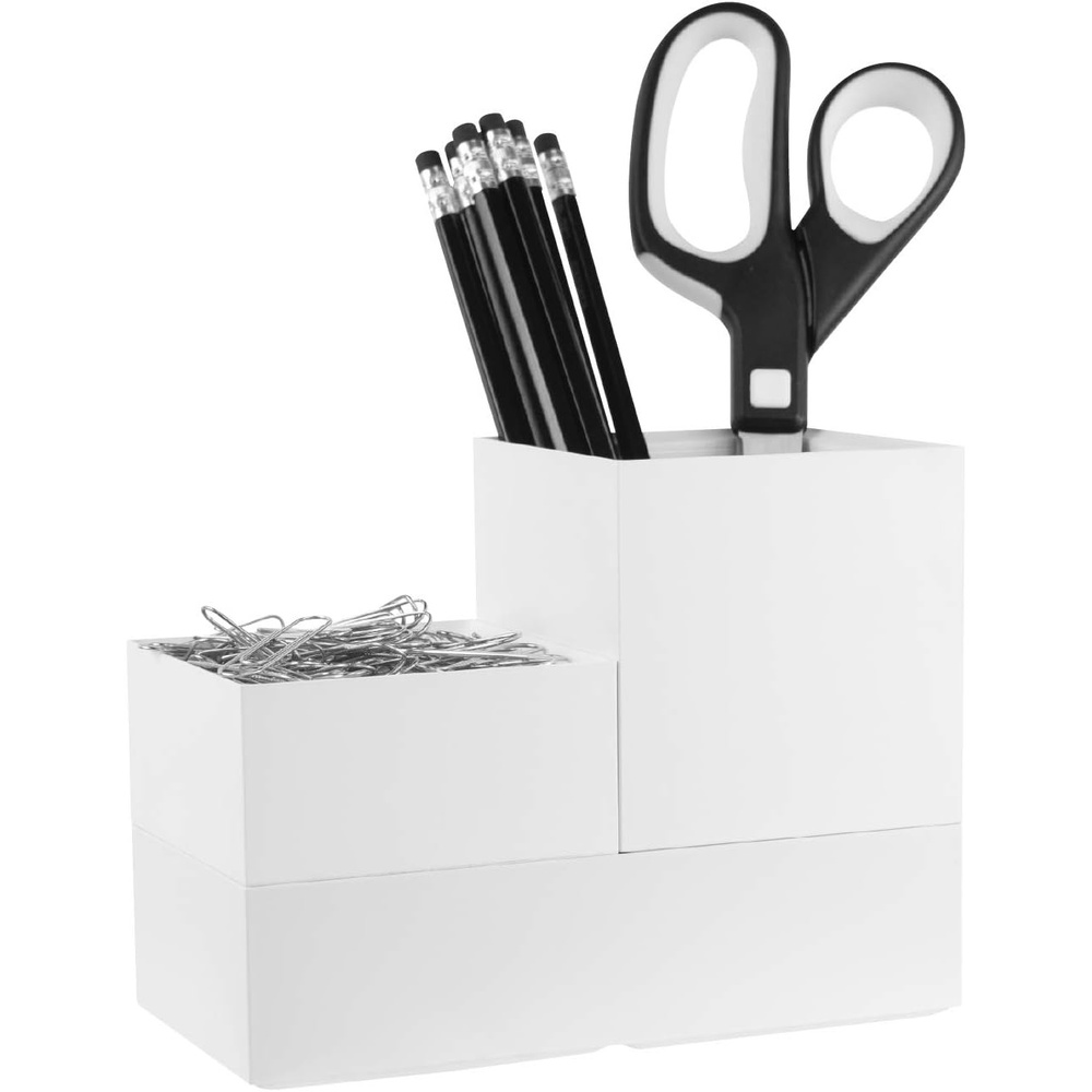 image:imageBostitch Office Konnect Pencil Cup Desk Organizer Pen Cup 2Pack BlackWhite