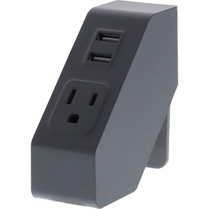 image:imageBostitch Office Desktop Power  USB Hub 2 USB Ports 120V Power Outlet Gray KTPOWERGRAYGray