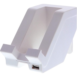 image:imageBostitch Office Desktop Power  USB Hub 2 USB Ports 120V Power Outlet Gray KTPOWERGRAYWhite