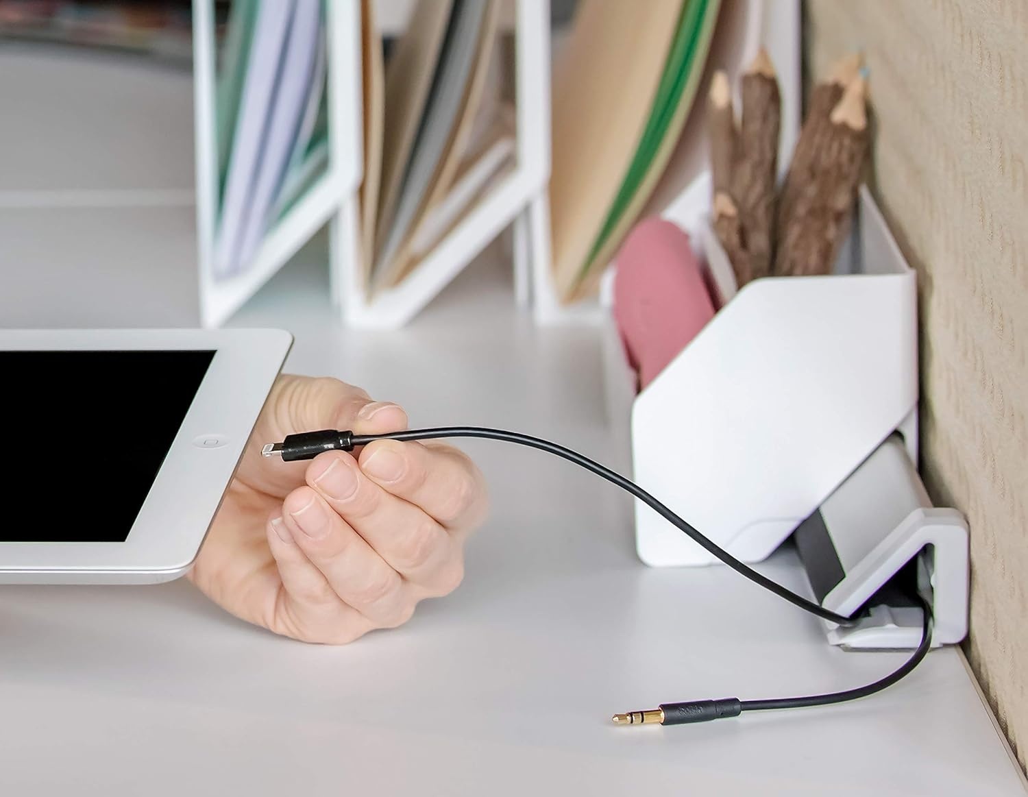 image:imageBostitch Konnect Wide Pencil Holder Desk Organizer