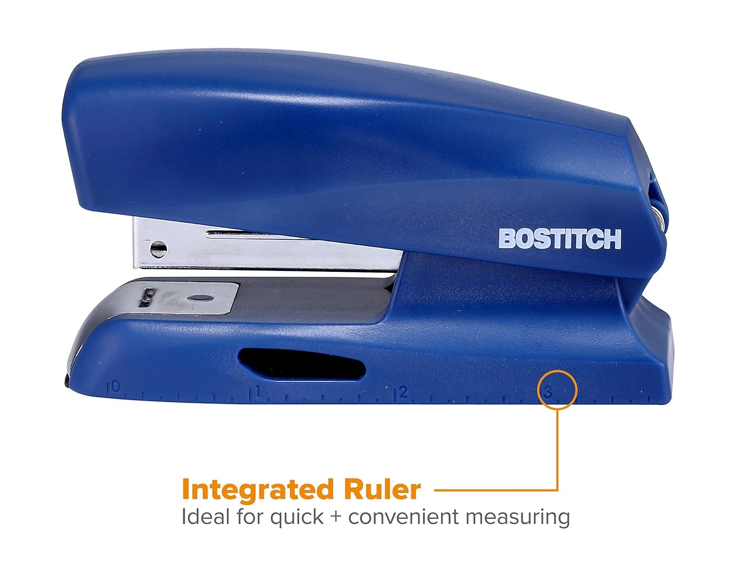 image:imageBostitch Office 20 Sheet Stapler Includes 210 Staples Small Stapler Size Fits into The Palm of Your Hand Blue KTB150BLUE