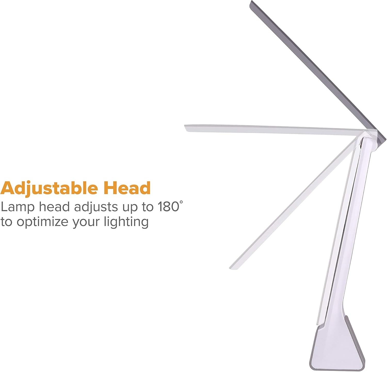 image:imageBostitch Office Rechargeable Battery Led Desk Lamp 3 Color Temperatures Flip Open Gray KTVLED1810GRAYGray