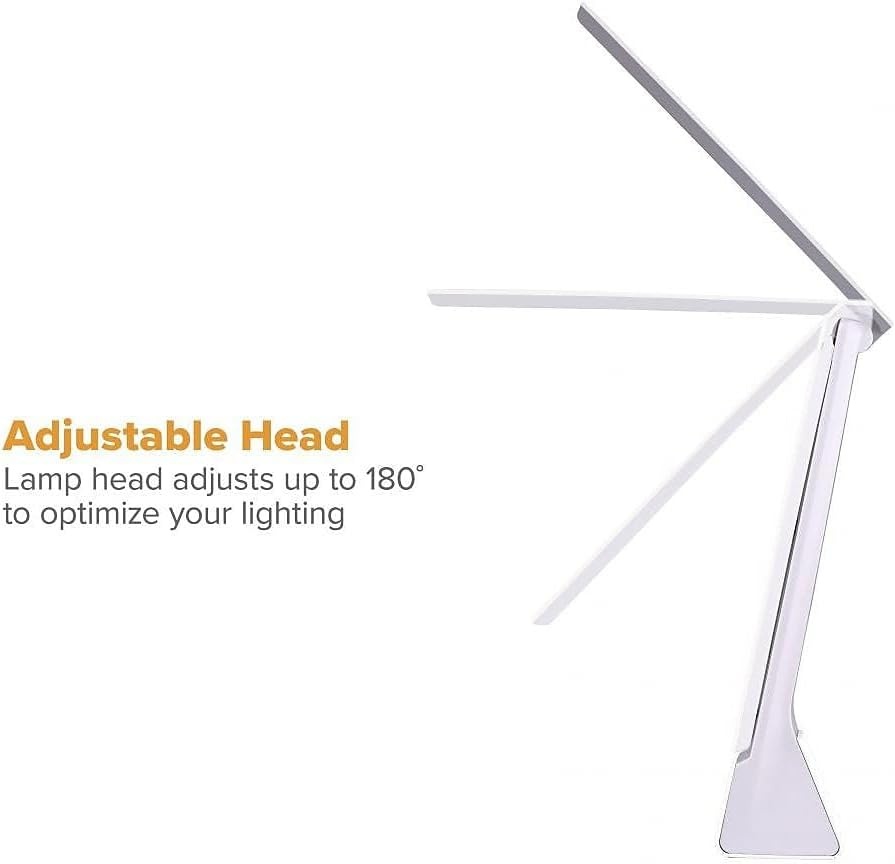 image:imageBostitch Office Rechargeable Battery Led Desk Lamp 3 Color Temperatures Flip Open Gray KTVLED1810GRAYWhite