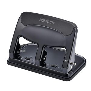image:imageBostitch Office EZ Squeeze Heavy Duty 3Hole Punch for Home Office amp School 40Sheet Capacity OneTouch Reduced Force Sleek Black DesignBlack