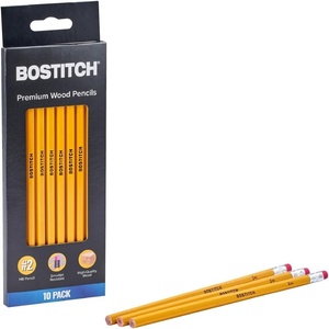 image:imageBostitch Premium 2 Pencils Premium Wood Unsharpened HB Graphite 20Count1 Count Pack of 10