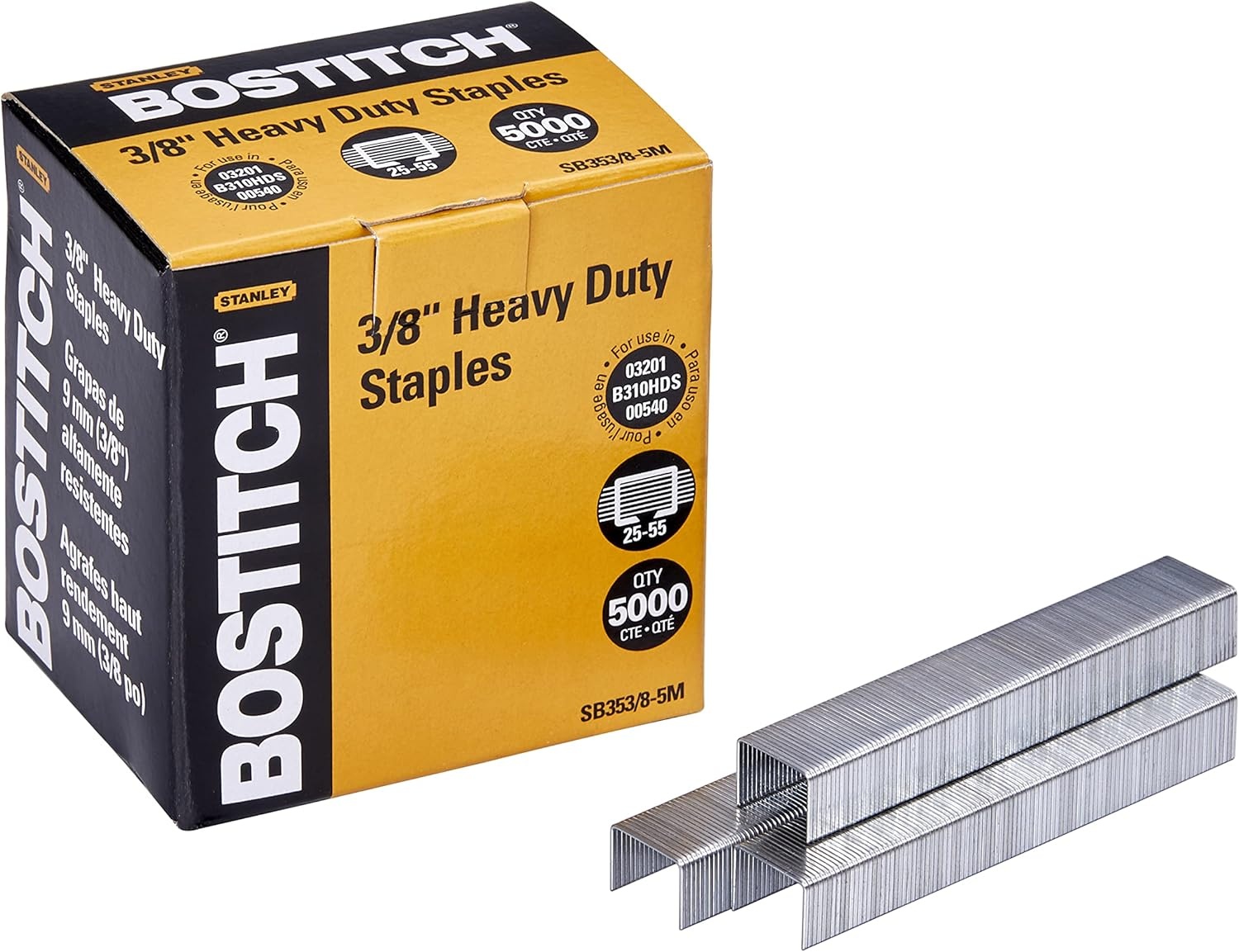 image:imageBostitch Heavy Duty Premium Staples 85130 Sheets 58 5000 Count SB35385M