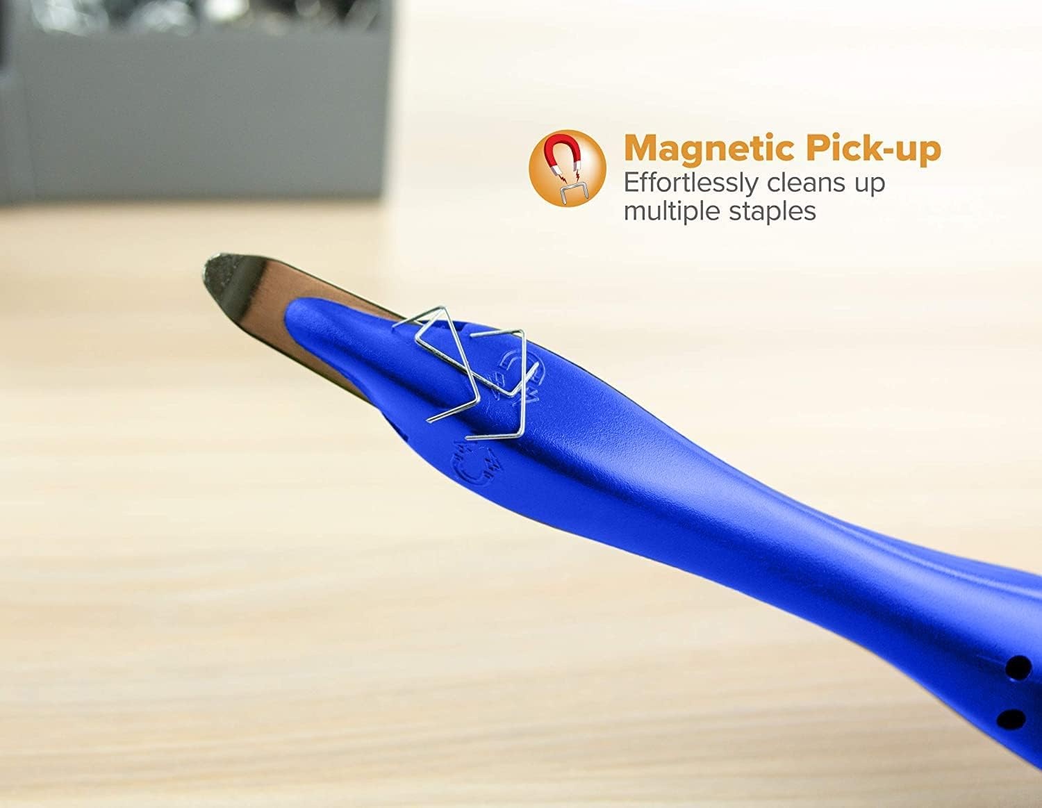 image:imageBostitch Office Professional Magnetic Easy Staple Remover Tool 3 Pack Blue Colored Staple Puller Stick for Office Home amp SchoolBlue