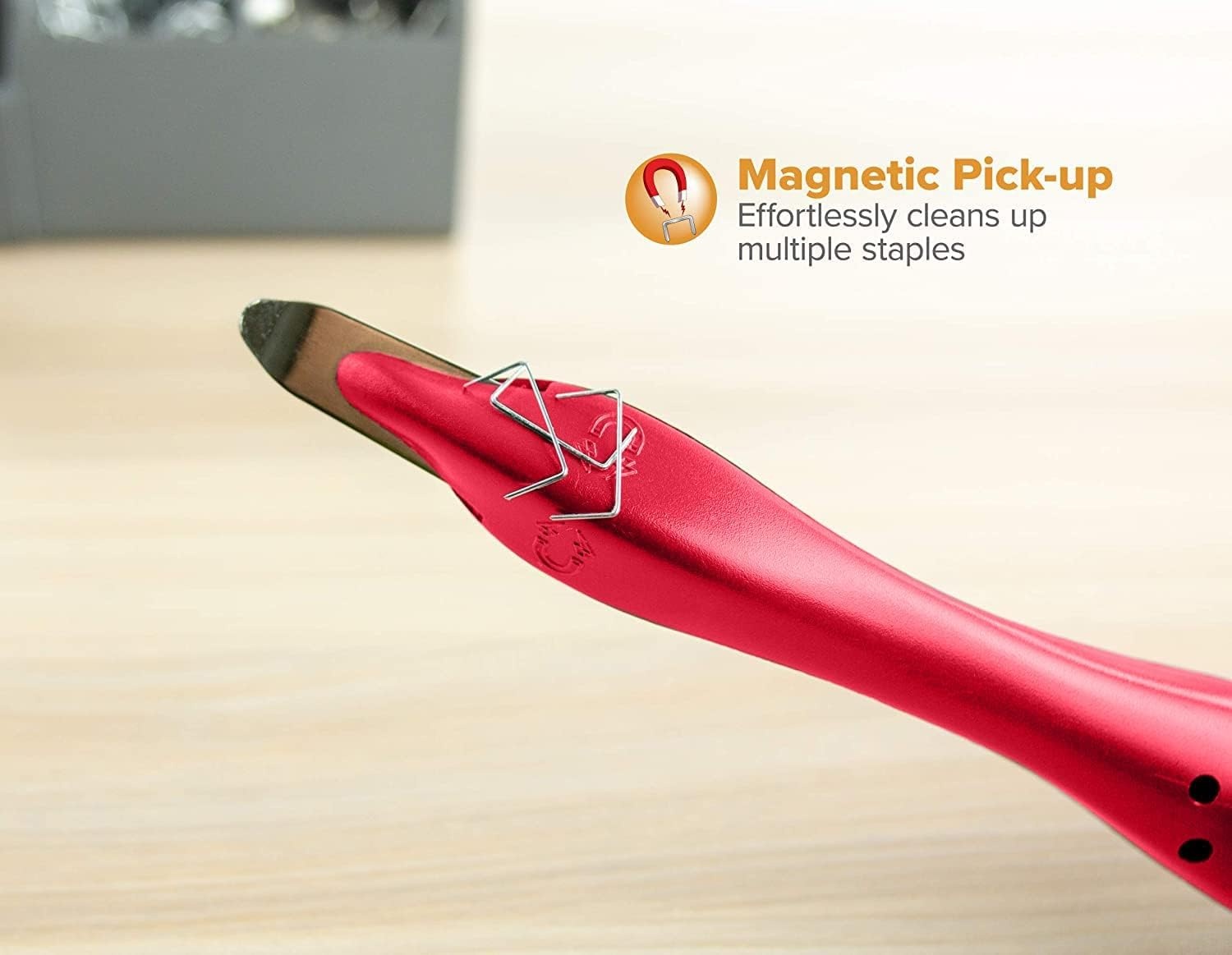 image:imageBostitch Office Professional Magnetic Easy Staple Remover Tool 3 Pack Blue Colored Staple Puller Stick for Office Home amp SchoolRed