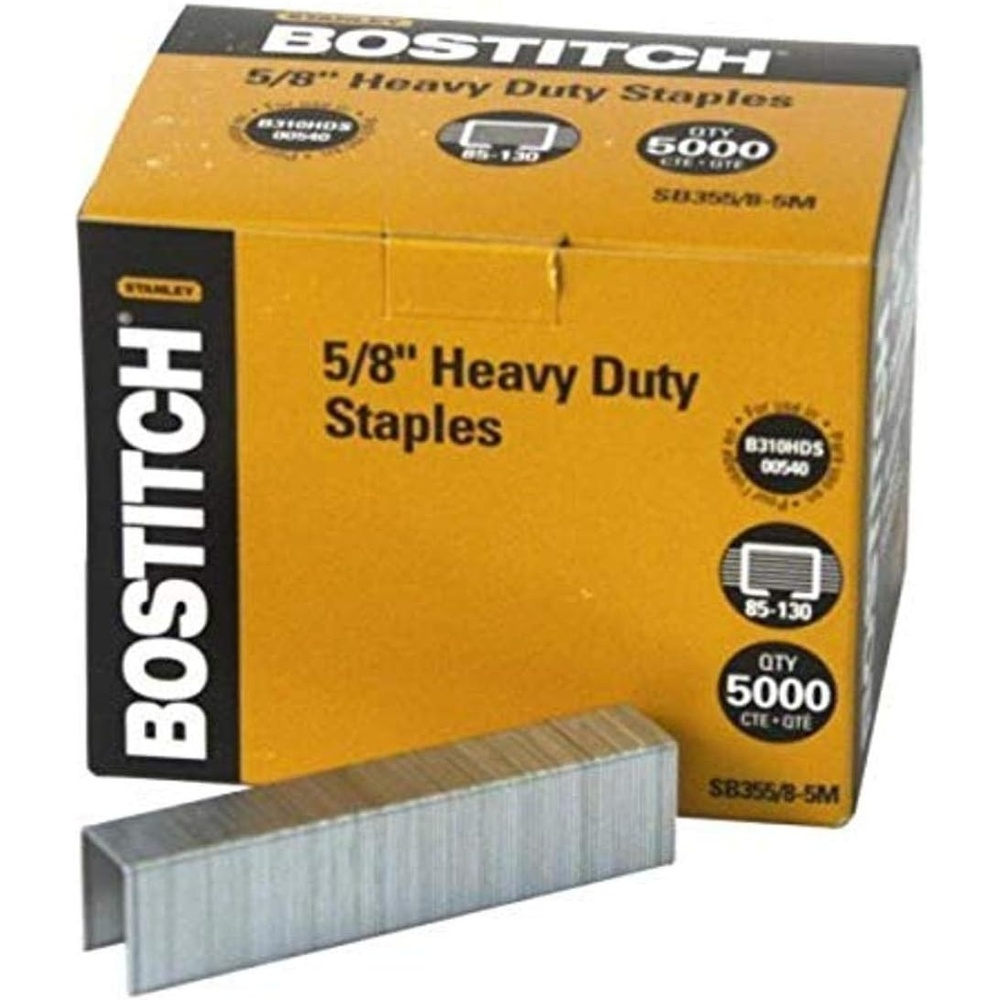image:imageBostitch Heavy Duty Premium Staples 85130 Sheets 58 5000 Count SB35385M