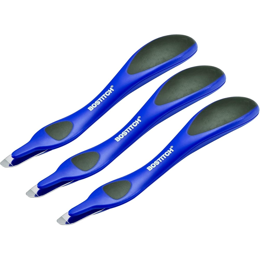image:imageBostitch Office Professional Magnetic Easy Staple Remover Tool 3 Pack Blue Colored Staple Puller Stick for Office Home amp SchoolBlue