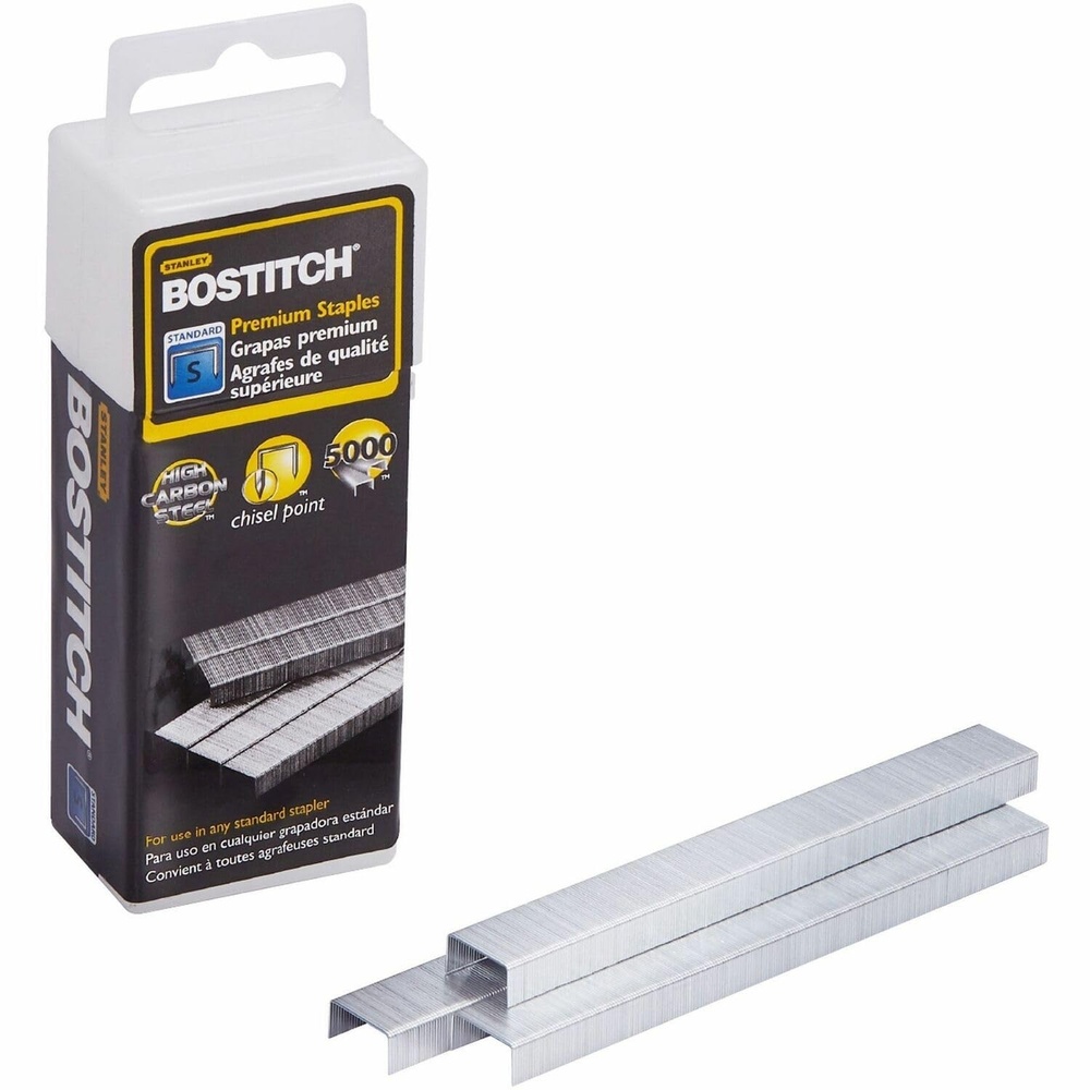 image:imageBostitch Premium Standard Staples in Clear Plastic Box 14 Inch Leg 5000 Per Box SB10Steel in Plastic Box