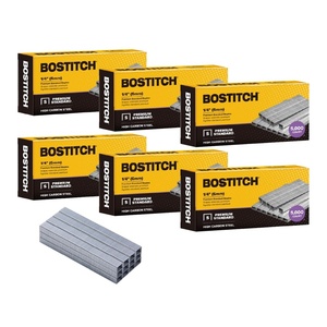 image:imageBostitch Office 35000 Standard Staples 14 LengthFull Strip Staples 210Strip 5000 Per Box 7Pack6Pack