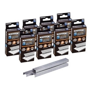 image:imageBostitch Office 35000 Standard Staples 14 LengthFull Strip Staples 210Strip 5000 Per Box 7Pack8Pack