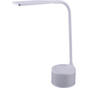 image:imageBostitch Office LED Dimmable Desk Lamp with Bluetooth Speaker amp USB Port Energy Efficient 55W Natural Daylight White VLED1817WHITEBOS