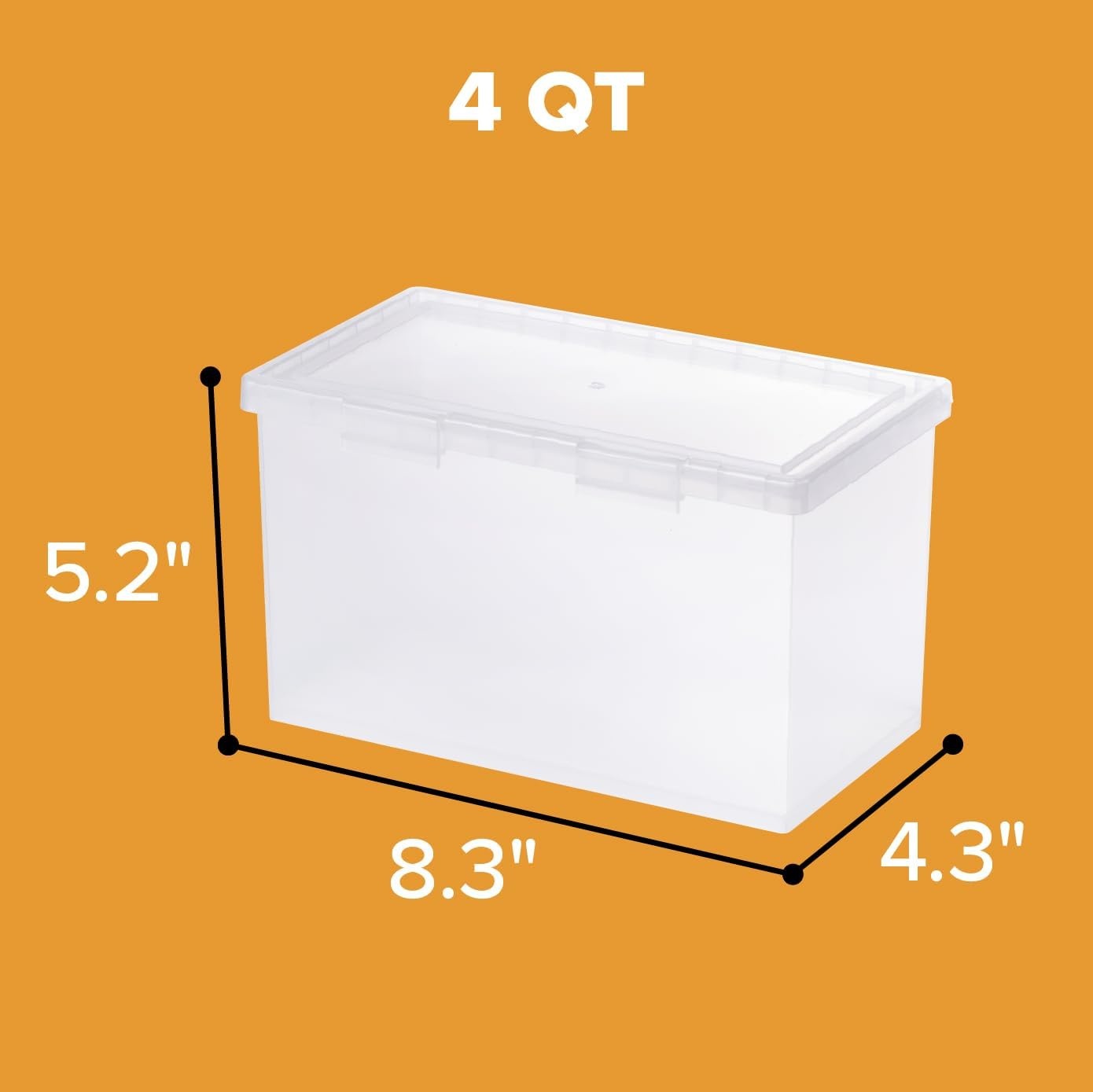 image:imageBostitch Konnect Storage Containers with Lids Clear Plastic Box Stackable for Crafts Home and Office Organization Labels 3Piece 1 4 Qt Box 2 15 Qt boxes4 Qt 2 Pack
