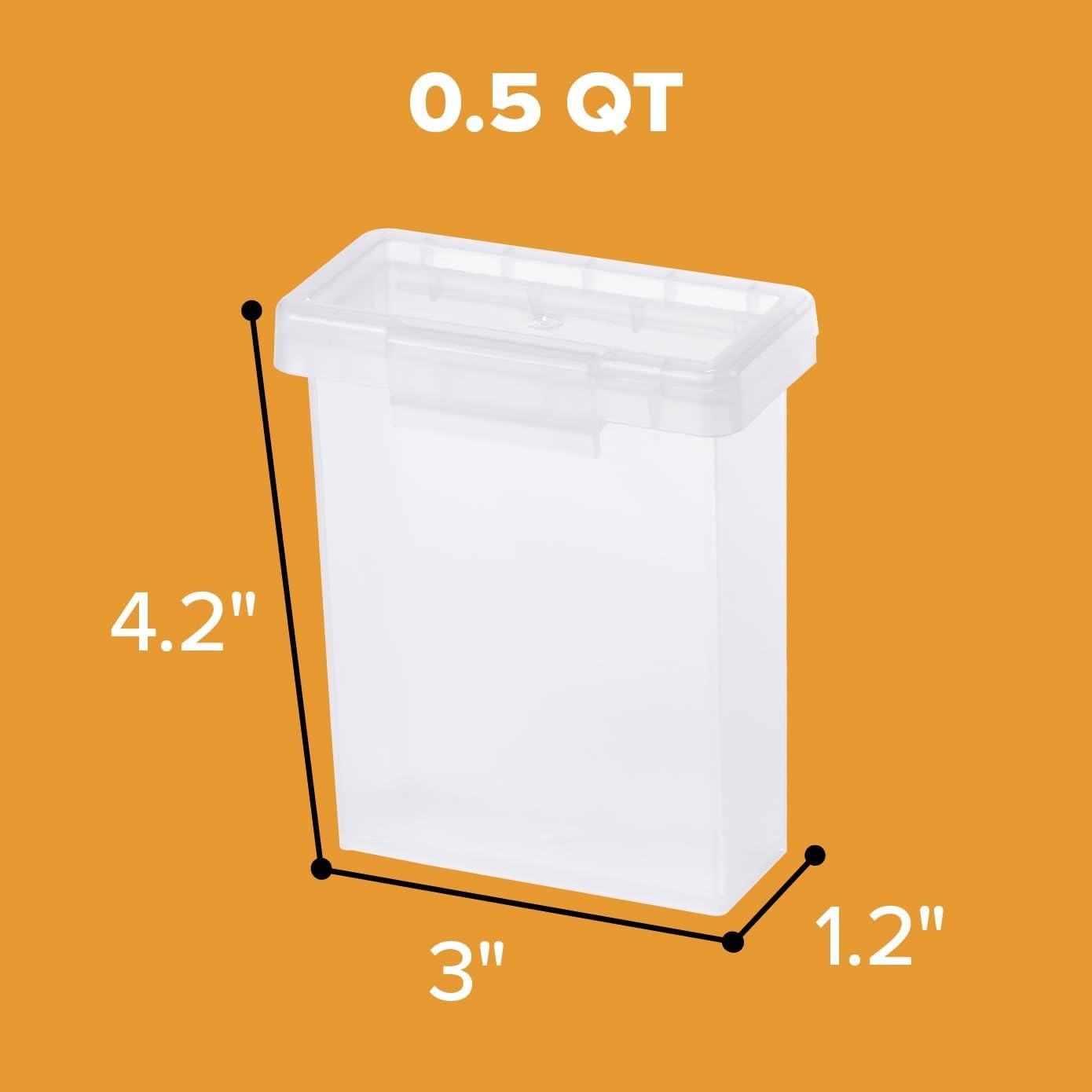 image:imageBostitch Konnect Storage Containers with Lids Clear Plastic Box Stackable for Crafts Home and Office Organization Labels 3Piece 1 4 Qt Box 2 15 Qt boxes05 Qt 2 Pack
