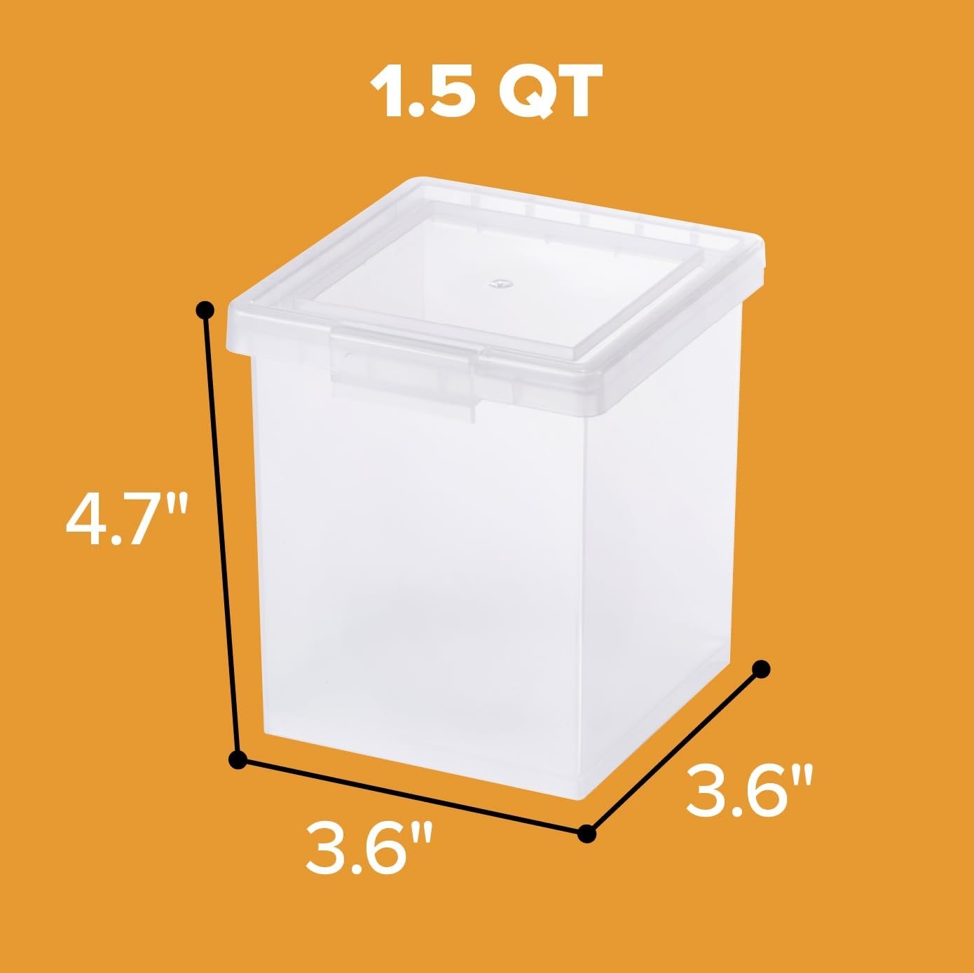 image:imageBostitch Konnect Storage Containers with Lids Clear Plastic Box Stackable for Crafts Home and Office Organization Labels 3Piece 1 4 Qt Box 2 15 Qt boxes15 Qt 2 Pack