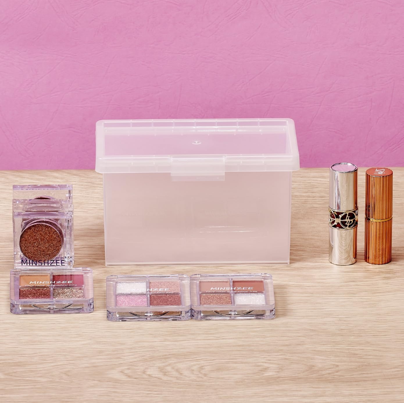 image:imageBostitch Konnect Storage Containers with Lids Office Organizer Clear Plastic Box Stackable for Index Cards Labels 1 Qt 3 PackSingle