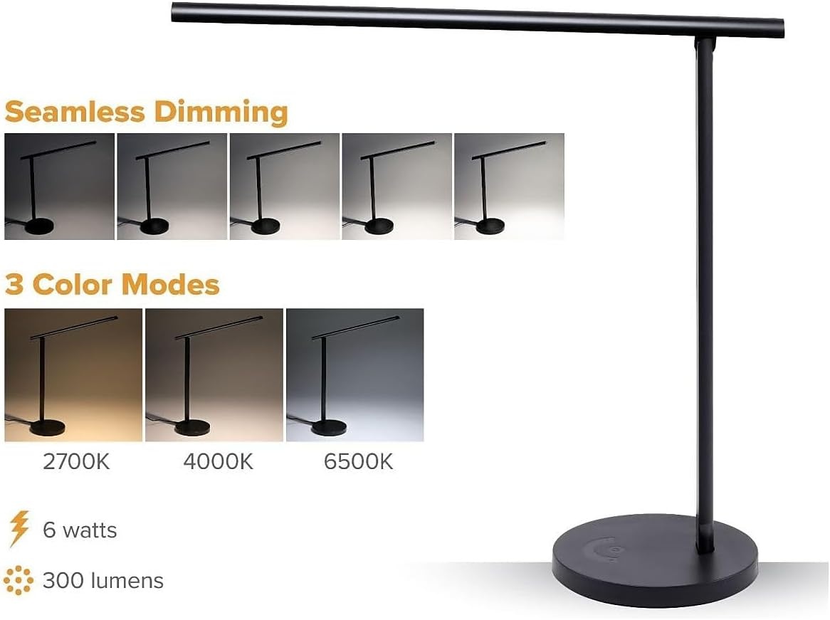 image:imageBostitch Office Dimmable LED Desk Lamp with Adjustable Color Temperature Black