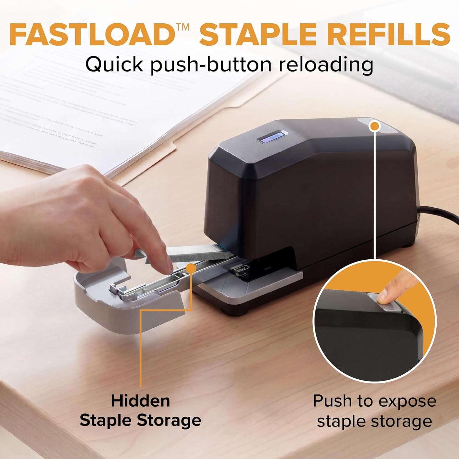 image:imageBostitch Office Impulse Heavy Duty Electric Stapler Value Pack 45 Sheet Capacity Includes 5000 Staples amp Staple Remover NoJam Faster Stapling Black1Pack