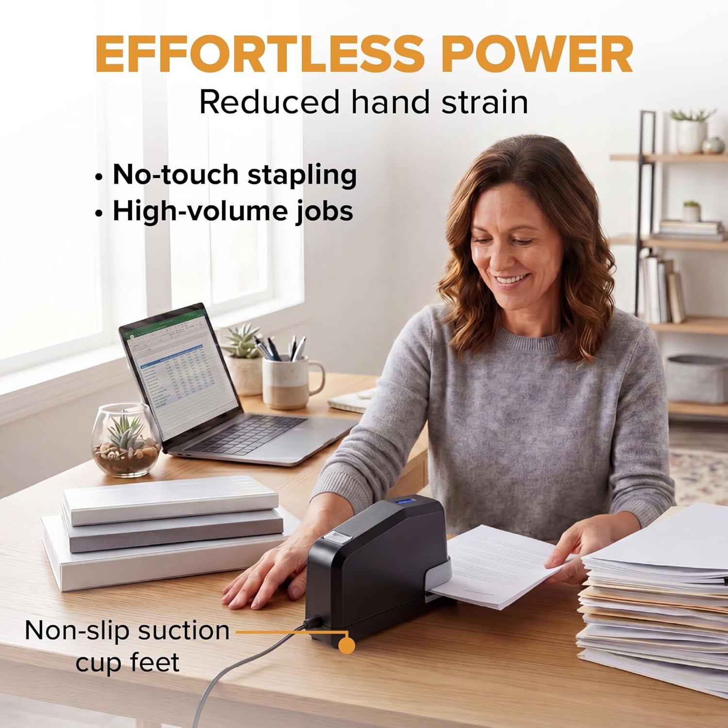 image:imageBostitch Office Impulse Heavy Duty Electric Stapler Value Pack 45 Sheet Capacity Includes 5000 Staples amp Staple Remover NoJam Faster Stapling Black1Pack