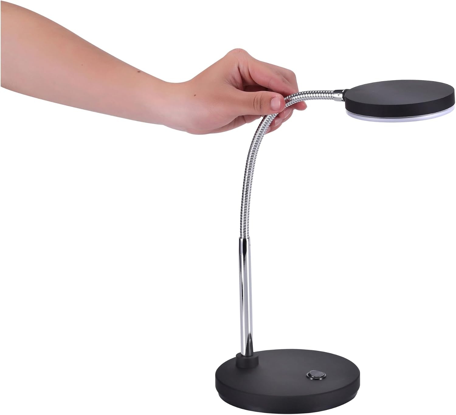 image:imageBostitch Office LED Metal Gooseneck Desk Lamp Flicker Free Adjustable Head VLED1800BK Black