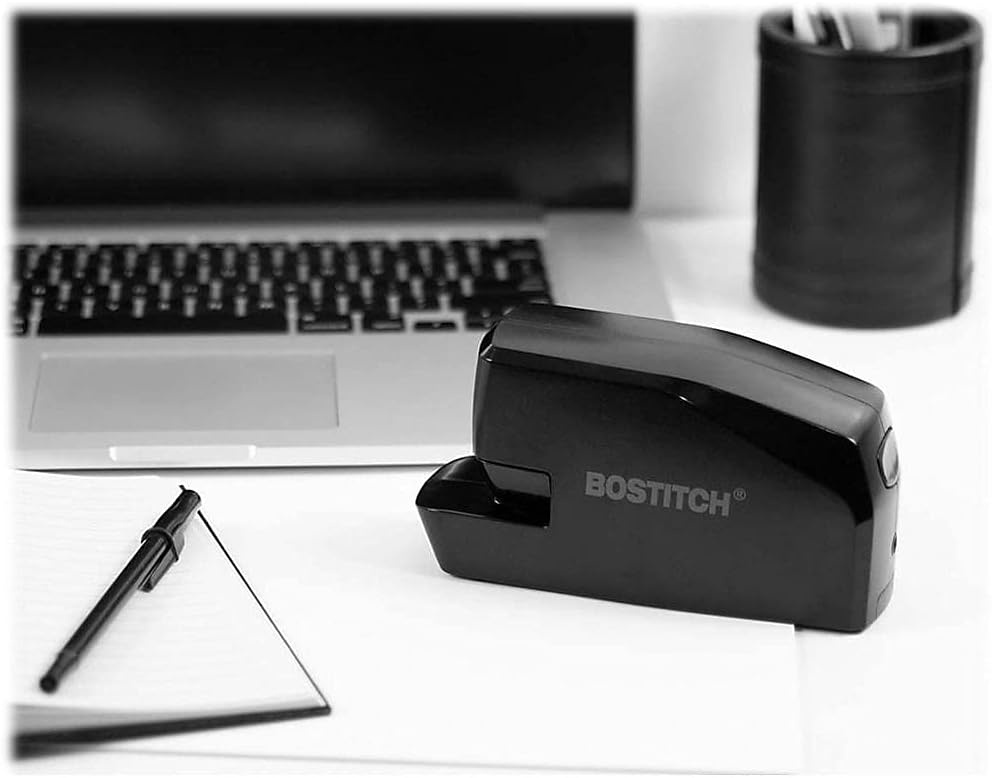 image:imageBostitch Office Portable Electric Stapler 20 Sheets AC or Battery Powered Includes 1250 Staples BlueBlack