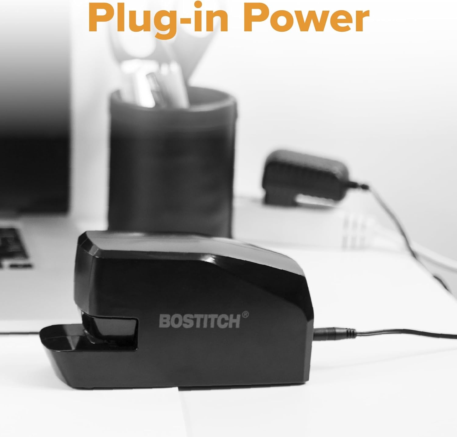 image:imageBostitch Office Portable Electric Stapler 20 Sheets AC or Battery Powered Includes 1250 Staples BlueBlack