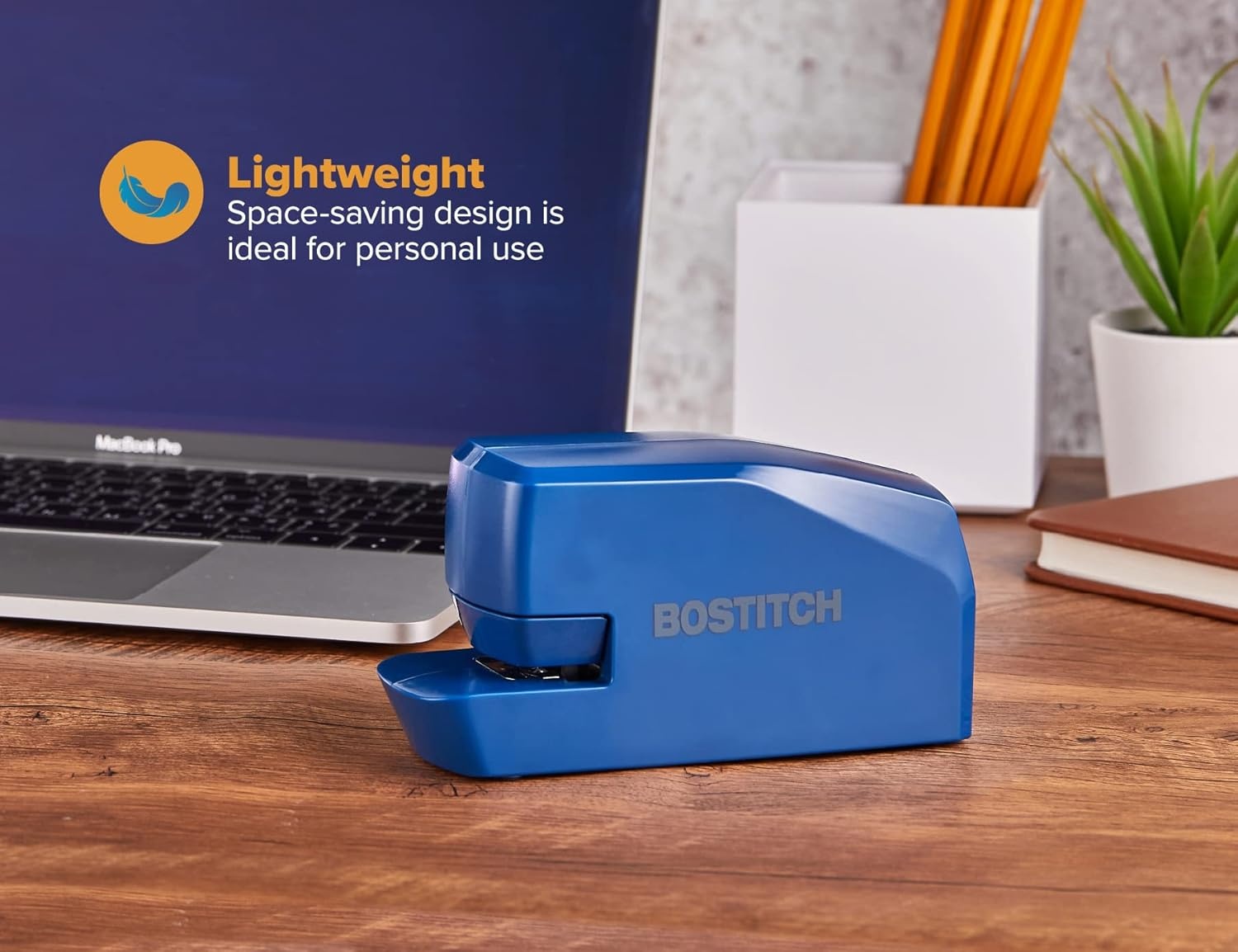 image:imageBostitch Office Portable Electric Stapler 20 Sheets AC or Battery Powered Includes 1250 Staples BlueBlue
