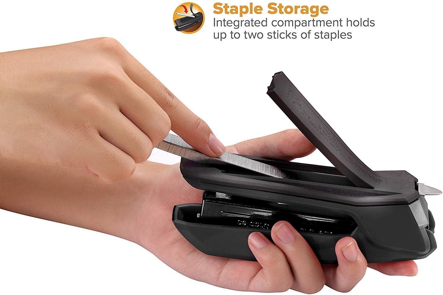 image:imageBostitch Office Ascend 3 in 1 Stapler Integrated Remover amp Staple Storage 420 Staples Included 20 Sheet Capacity Lightweight MagentaCharcoal