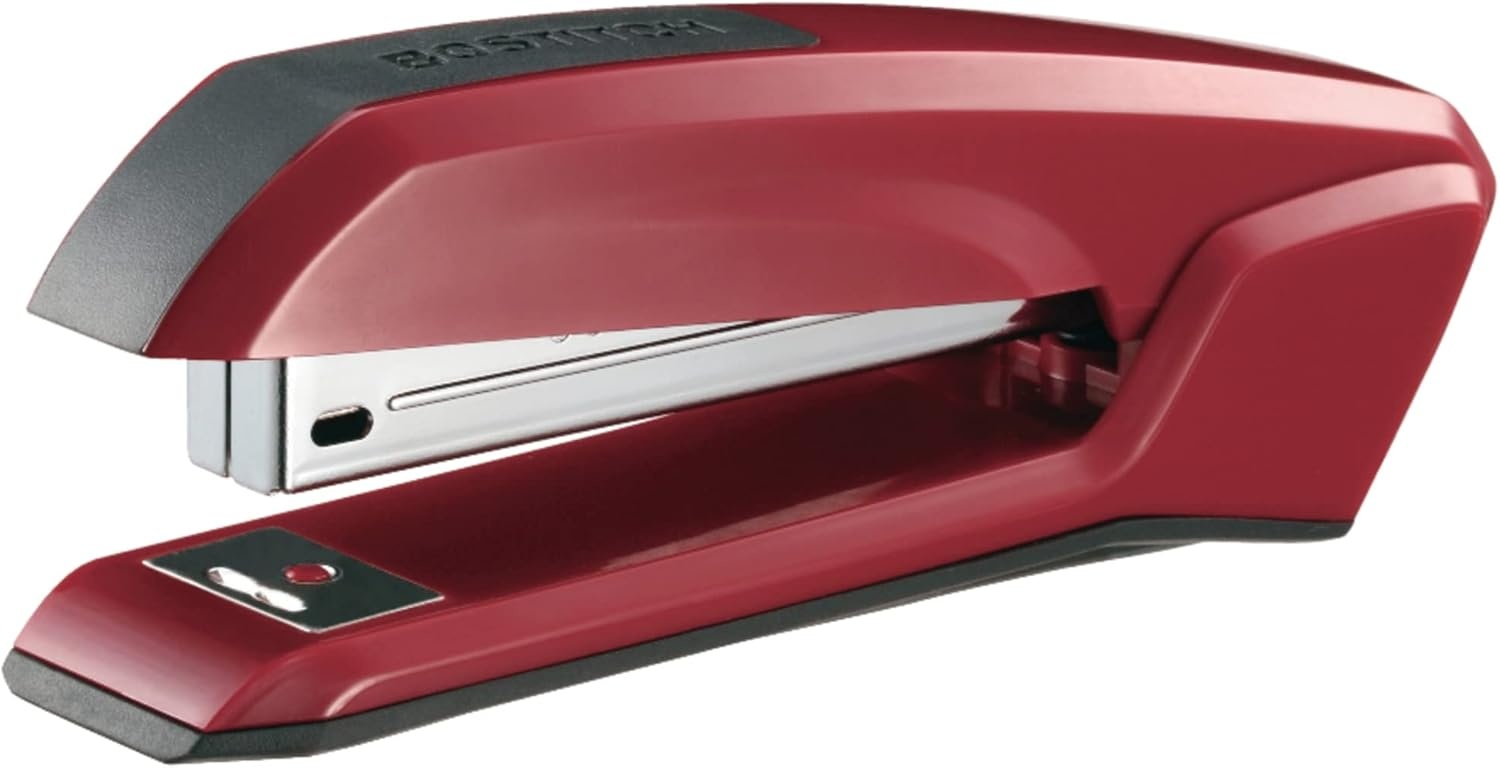 image:imageBostitch Office Ascend 3 in 1 Stapler Integrated Remover amp Staple Storage 420 Staples Included 20 Sheet Capacity Lightweight MagentaRed