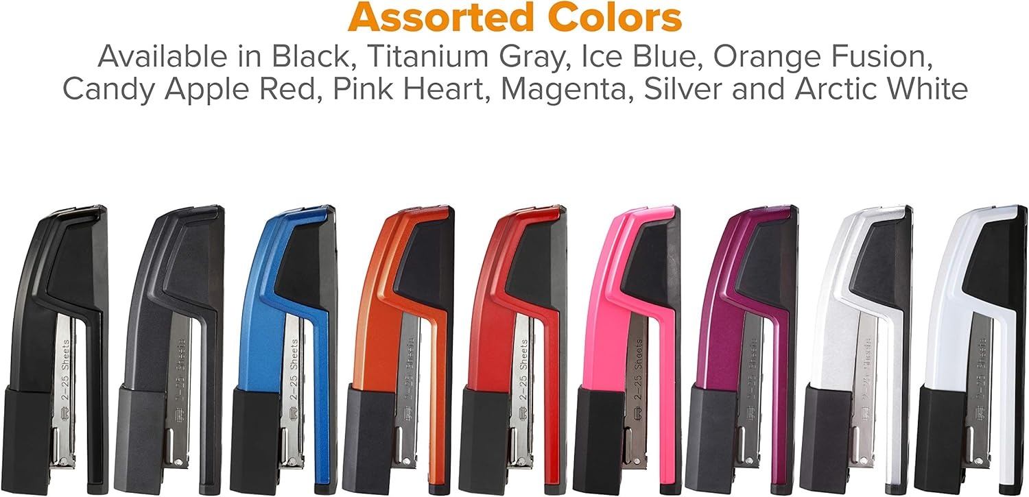 image:imageBostitch Office Epic Metal 3 in 1 Stapler 25 Sheet Capacity Includes 210 Staples in Staple Storage Compartment amp Integrated RemoverBlack