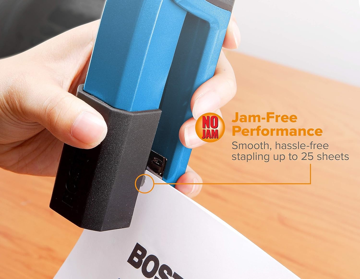 image:imageBostitch Office Epic Metal 3 in 1 Stapler 25 Sheet Capacity Includes 210 Staples in Staple Storage Compartment amp Integrated RemoverBlue