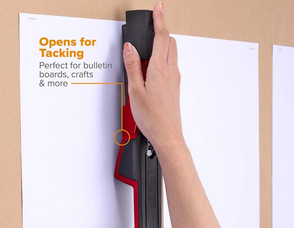 image:imageBostitch Office Epic Metal 3 in 1 Stapler 25 Sheet Capacity Includes 210 Staples in Staple Storage Compartment amp Integrated RemoverRed