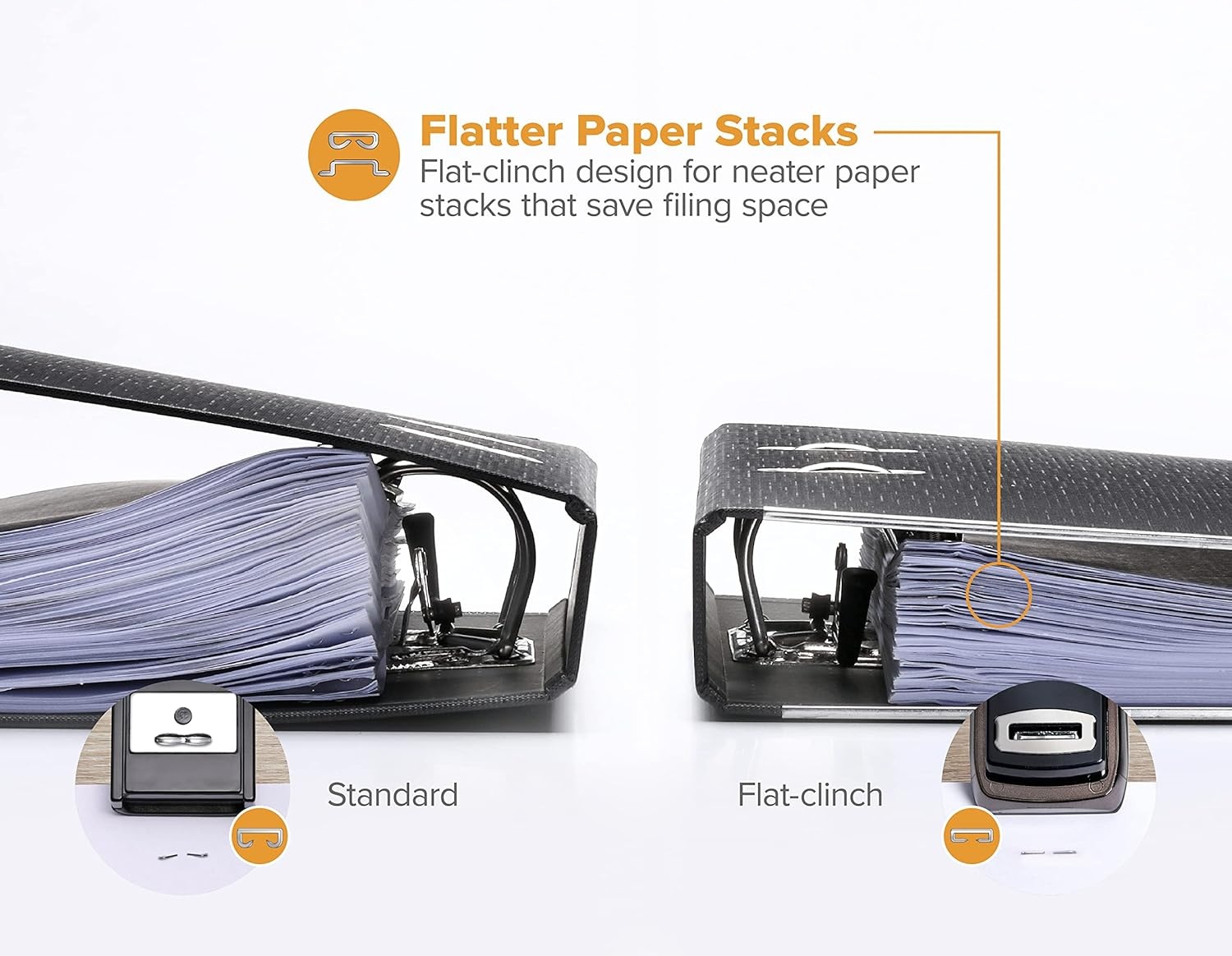 image:imageBostitch Office Heavy Duty Stapler 40 Sheet Capacity No Jam Half Strip Fits into the Palm of Your Hand For Classroom Office or Desk Black 3PackBlack Chrome