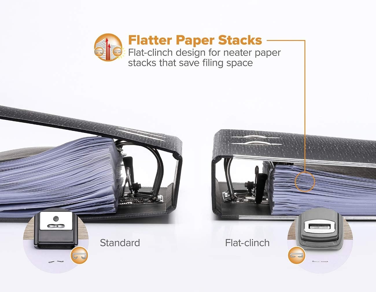 image:imageBostitch Office Heavy Duty Stapler 40 Sheet Capacity No Jam Half Strip Fits into the Palm of Your Hand For Classroom Office or Desk Black 3PackGray